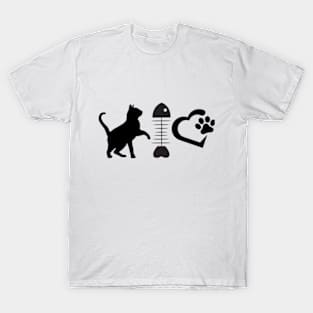 Cat Life Feed Me Food is Love T-Shirt